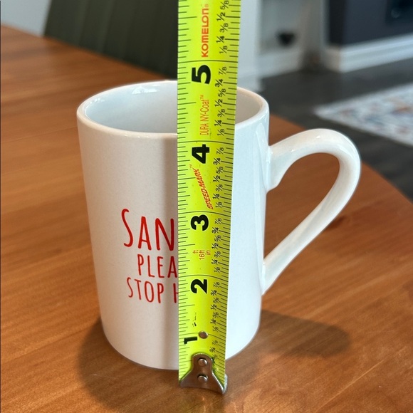 Christmas Coffee Cup Mug. Santa Please Stop Here. White and Red. - Picture 7 of 7